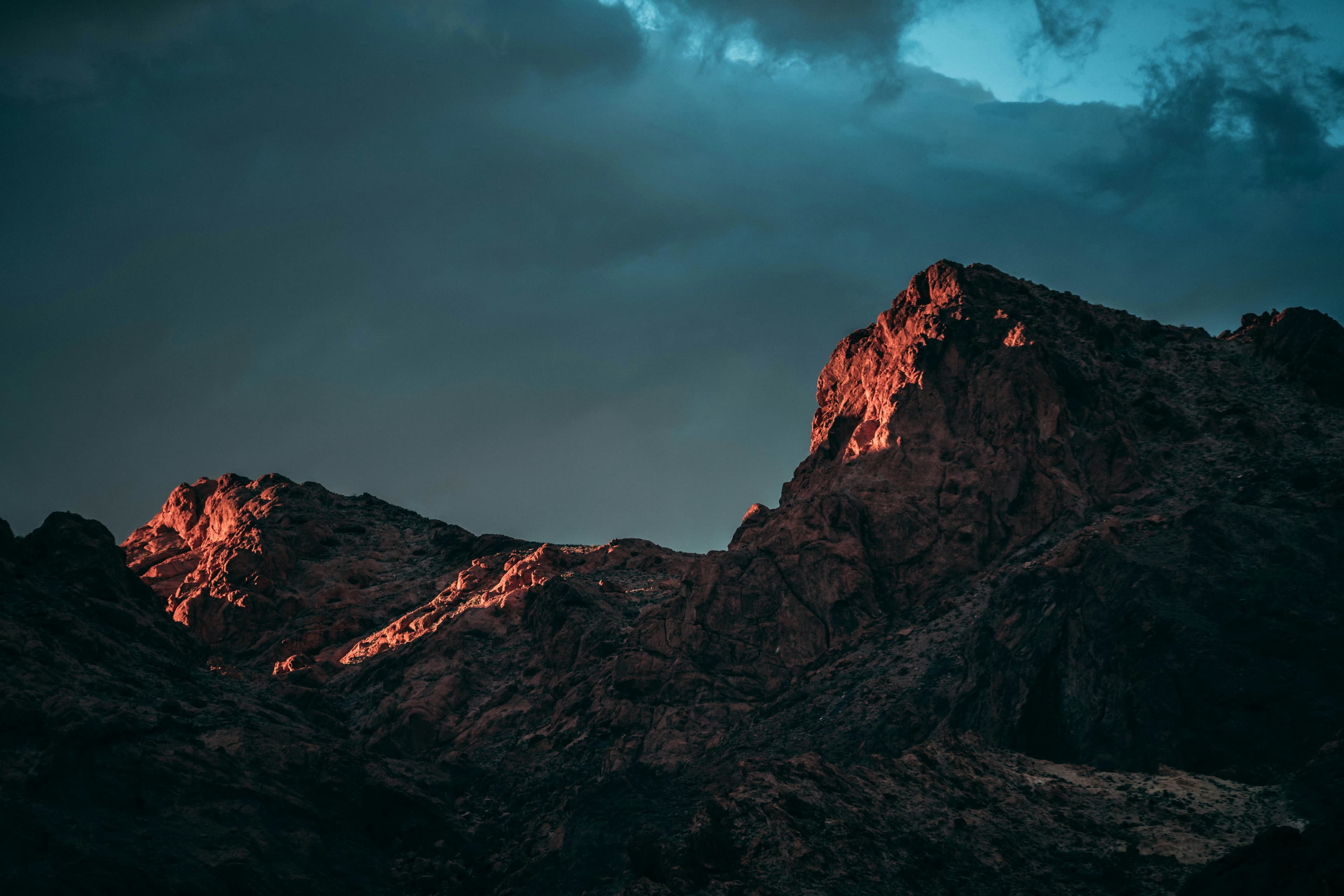 Sun Shining on Mountains